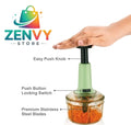 👉 650ml Manual Push Food Chopper | Quick Vegetable & Onion Cutter | 3 Stainless Steel Blades | Kitchen Time-Saver Tool