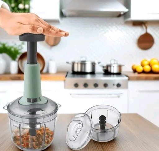 👉 650ml Manual Push Food Chopper | Quick Vegetable & Onion Cutter | 3 Stainless Steel Blades | Kitchen Time-Saver Tool