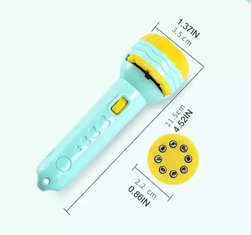 Magical Mini Projector Torch for Kids - 24 Patterns & 3 Slides (Educational Toy)
