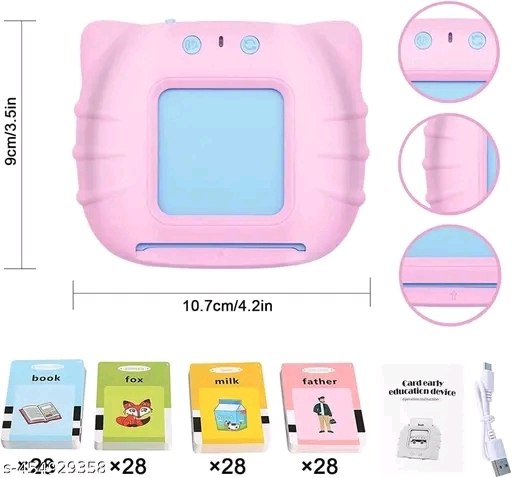 Electronic Talking Flash Cards for Kids - 224+ Early Learning Words (Educational Toy)