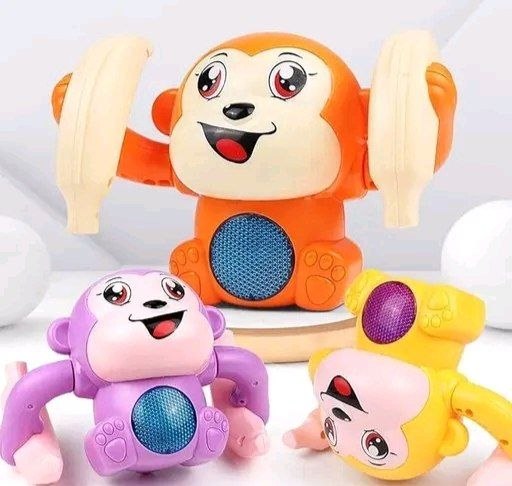 Funny Dancing Monkey Toy - 360° Spinning & Flashing Lights (Music & Sound Control)