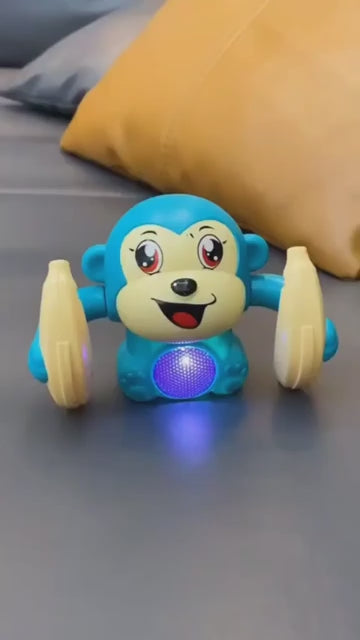 Funny Dancing Monkey Toy - 360° Spinning & Flashing Lights (Music & Sound Control)