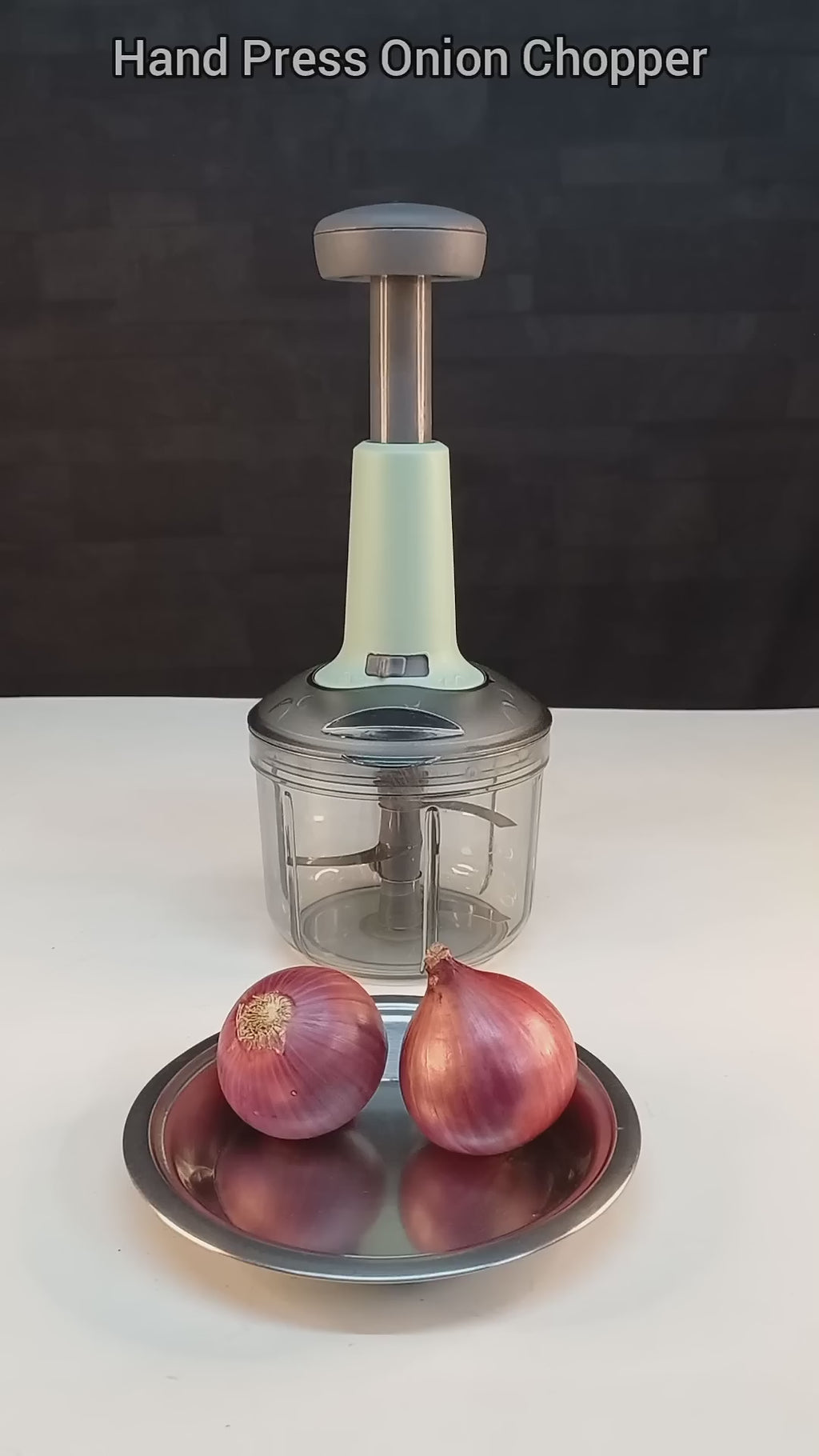 👉 650ml Manual Push Food Chopper | Quick Vegetable & Onion Cutter | 3 Stainless Steel Blades | Kitchen Time-Saver Tool