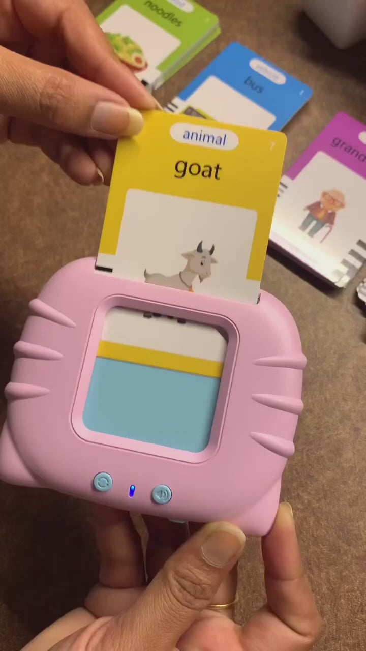 Electronic Talking Flash Cards for Kids - 224+ Early Learning Words (Educational Toy)